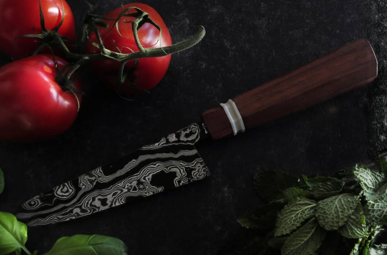 Riverland Damascus & Ivory Spacer Chef's Knife